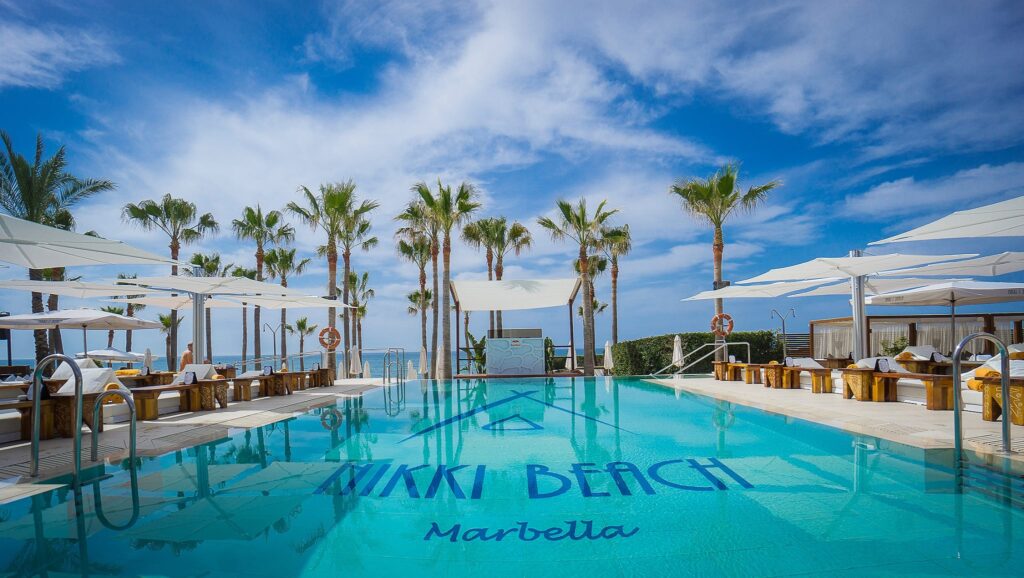 large pool in a beachfront club