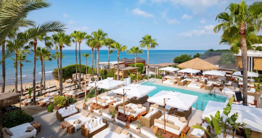 general view of nikki beach marbella