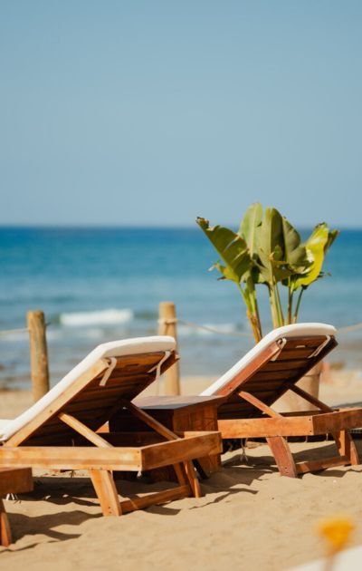 hammocks on the beach