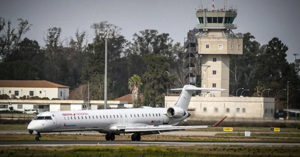 airplane in the marbella airport