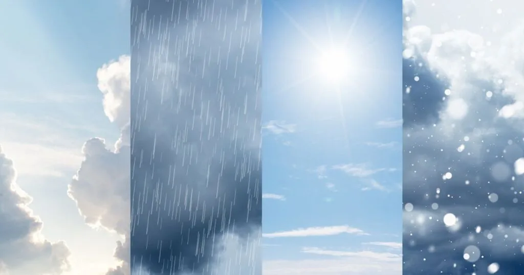 sky in the four seasons