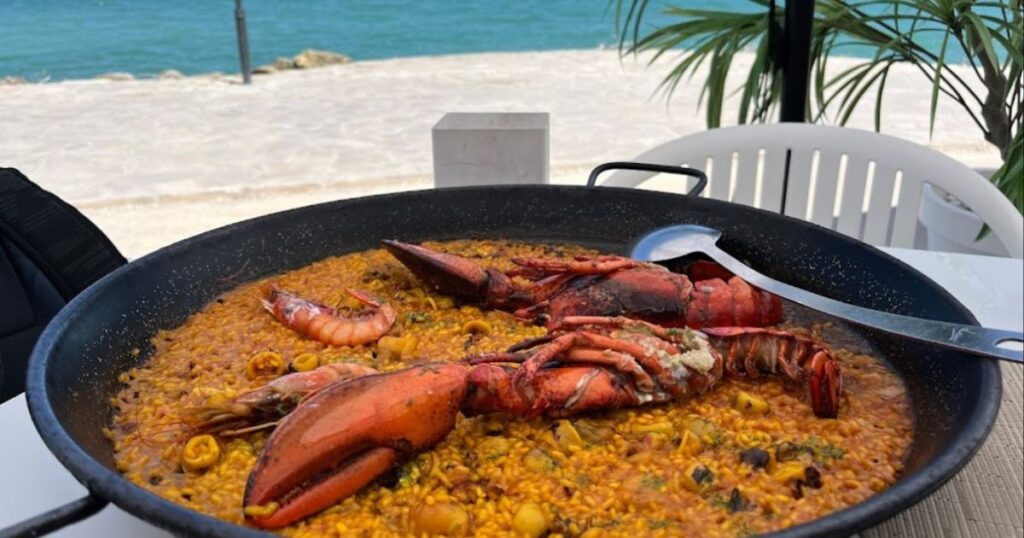 Paella with sea views