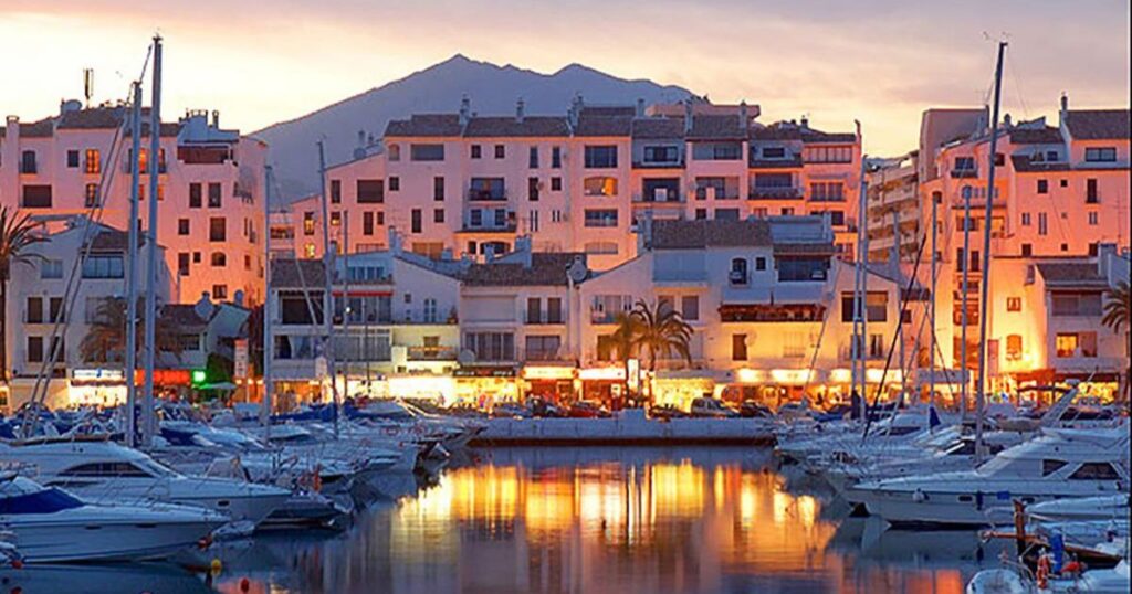 Puerto Banus Marbella sunset