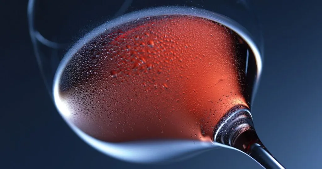 Glass of red wine