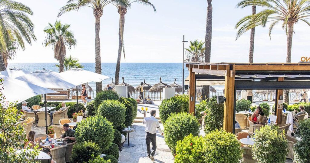 Outdoor Seating in Cappuccino Marbella