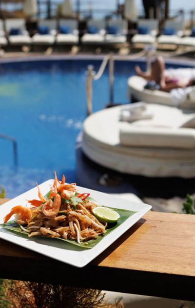 La Sala by the Sea, prawns plate, Marbella Beach Club