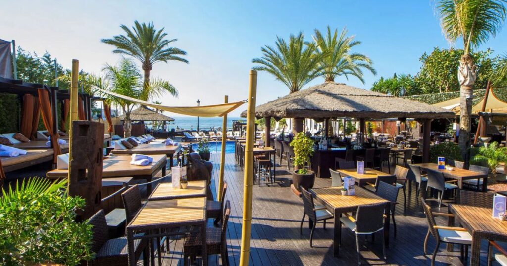 La Sala by the Sea restaurant. Marbella Beach Club